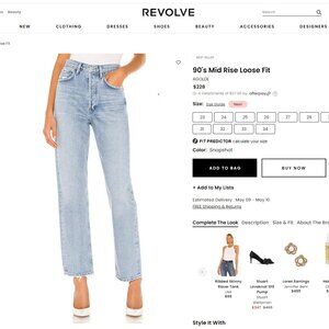 AGOLDE 90's Mid Rise Loose Fit jeans size 23.  Color: snapshot